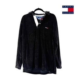 Tommy Hilfiger Vintage Black Velvet Pullover